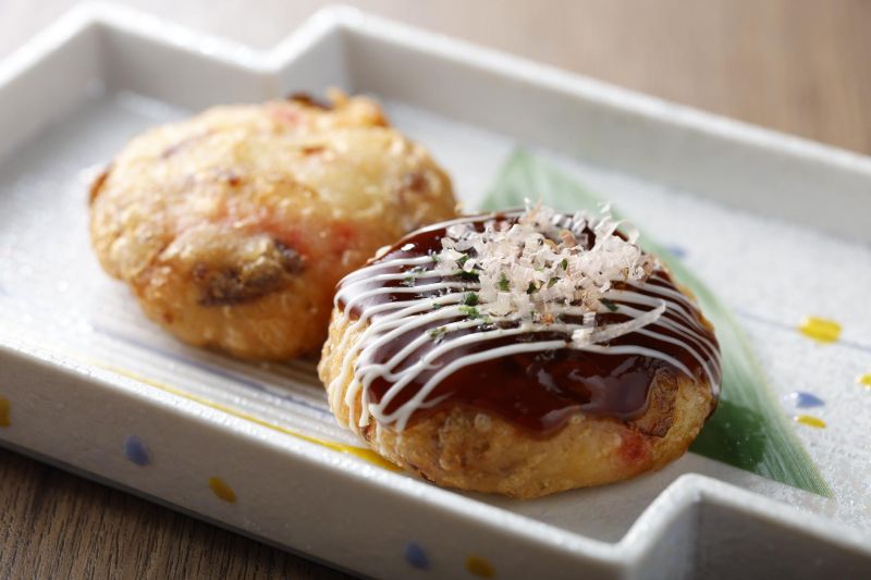 当店オリジナル！お好み焼き風チーズ芋もち